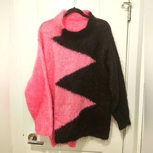 Black and pink one of a kind sweater